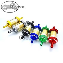 CNC 알루미늄 합금 유리 오토바이 가스 연료 가솔린 오일 필터 6mm/8mm ATV 더트 피트 바이크 모토크로스용 모토 액세서리, 6MM Green