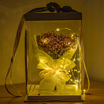 화이트데이 선물 세트 사탕 초콜릿 여자친구 꽃 꽃다발 초콜렛 페레로로쉐, 25cm(크림)+페레로하트+회오리사탕2개