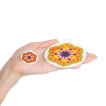 매직폴리미니 프리컷 컬러링 10장팩 만다라 (M-1) / 슈링크필름 슈링클 아트 플라스틱공예 마술종이 마법종이, 흰색