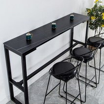 좁고긴테이블 높은 라운지 스탠딩 바테이블 블랙, 화이트 160 x 40 x 105cm