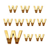 쁘띠팬시 입체문자 스티커 30 x 30 mm, 금색 W, 10개입