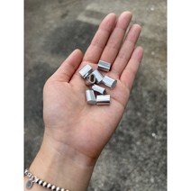와이어로프 페럴 1mm 페롤 납작 슬리브 압착 체결 고정 록크 락킹, 페럴6mm(10개)