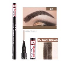 눈썹타투펜 문신 아이브로우 5 색 화장품 방수 4 포크 아이 브로우 인핸서 연필 지속 자연 다크 브라운 액체 메이크업 110, 1-02 암갈색