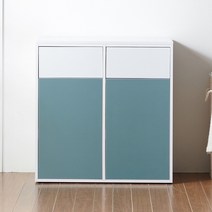 [천삼백케이] [블리스데코] 몰리 플랩도어 2칸 수납장 BER070, 모카그레이