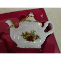 1998 로얄 알버트 티팟 장식품 올드 컨트리 로즈 파인 차이나 ~ MIB!