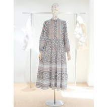 [국내정식매장] 써스데이아일랜드 원피스 레이스 보더 롱 T218AOP261W