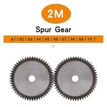 기어부품 기어가공 기어제작기어 휠 2M-61/62/63/64/65/66/67/68/69/70T SC45 # 탄소강 플랫 총 높이 20mm, 01 2M61T -  Bore 16 mm