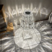 인테리어꽃병 북유럽꽃병대형 빈티지화병 크리스탈 테이블 램프 드롭 배송 로즈 다이아몬드 침대 머리맡 침실 USB 터치 분위기 야간 조명 라이트 316 가지 색상, Diamond Lamp+3 색상 Rechargeable