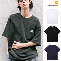 칼하트 K87 워크웨어 포켓 반팔티셔츠(블랙)