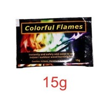 등산용품 신비로운 불 마술 10g/15g/25g 다채로운 불꽃 분말 모닥불 봉지 불꽃 놀이 마술 트릭 야외 캠핑, 15g
