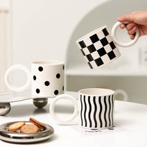 바나코 스트라이프 머그컵 3개 SET, 1세트