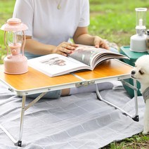 IYES 접이식 휴대용 좌식 우드 테이블 캠핑 노트북 침대 테이블 IY-FDWD