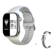 1.99 quotIW8 스마트 워치 시리즈 7 블루투스 통화 NFC 항상 디스플레이 여성 IWO 15 Pro Max Smartwatch Xiaomi, [09] Silversport