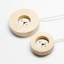 인테리어소품/무드등/레진아트/USB 원형 LED베이스, _11198_80mm 쿨화이트