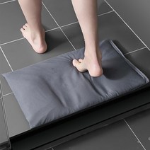 엠엔피라이프 추가커버증정 푹신한 욕실 화장실 매트 빨아쓰는 규조토 발매트, 진그레이