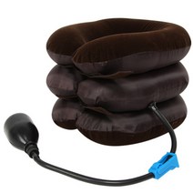 목보호대 목견인기 목스트레칭 목디스크 거북목 교정기 일자목 수동 3단 공기주입 목운동 기구, 보급형 3단 목보호대(색상랜덤)