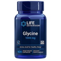 라이프익스텐션 글라이신 글리신 Glycine 1000mg 100캡슐 x 1통, 100정