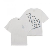 엠엘비 MLB 베이직 메가로고 오버핏 반팔 티셔츠 LA (White) 3ATSB0433-07WHS 173025