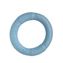 강아지어질리티 운동 기구 허들 짐볼 애견 플라잉 상호 작용 텐셔너 반려동물 장난감 물기 링 개 훈련, 03 blue