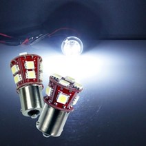 자동차 순정 램프 DIY 교체용 국산 LED 전구 캠핑카 버스 화물차 트럭 트레일러 픽업, 레드LED 24V용 9발 더블, 상세페이지참조
