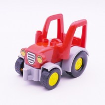 요고요 듀플로 호환 자동차 비행기 보트 피규어, 27. 빨강 트랙터