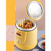 미니 전기튀김기 소형 돈까스 감자 가정용 1L 1.5L, 0.9L 고정 파란색