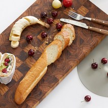 라움 엔드그레인 티크 원목 도마 플레이팅 소품 트레이, 티크도마 특대형