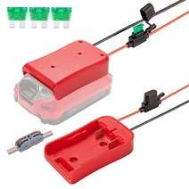 퓨즈 및 와이어 단자가 있는 V20 Craftsman 20V 배터리용 파워 휠 어댑터 RC 자동차용 전원 커넥터 14 게이지 로봇 RC 트럭 DIY 사용 MAX CMCB2