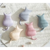 푹신한 쿠션 침대틈새 쇼파 꽈배기 미용실 독서 귀여운반전 고양이뒤태 이케아, S 퍼플