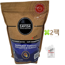 자비다 헤이즐넛 바닐라 원두커피 907g+멀티비타민 1개 캐나다 직배송 Zavida Hazelnut VanillaWhole Bean Coffee, 2팩, 907g
