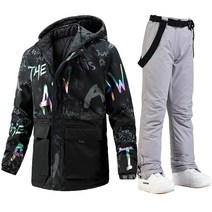 남성 스키 보드 복 세트 겨울 열 방풍 의류 스노우 팬츠 재킷 스포츠 및 스노우 정장 브랜드 작업