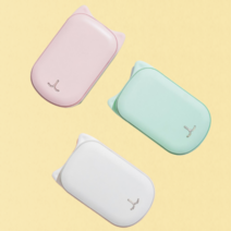 충전식 손난로 보조배터리 전자 핫팩 사무실 소형 휴대용 전기 대용량 USB 충전용, 화이트