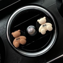 곰돌이방향제 자동차 향수 아로마 테라피 멋진 곰 자동차 에어컨 콘센트 자동차 인테리어, 싱글베어세트(미끄럼방지매트 발송)