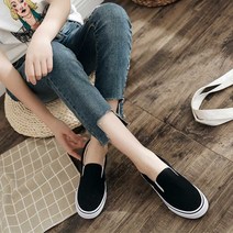 캐주얼화 임산부 여자 여성스니커즈여자신발 신발 슬립온 빅사이즈 발편한 끈없는운동화스타일