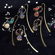 핸드메이드책갈피 메탈 자개 선물 북클립 북마크책갈피 북마크 북클립 핸드메이드 핸드메이드책갈피 달책갈피 달 고양이 고양이책갈피 초승달, Mint