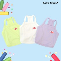 아스터슈 심플리시티 국산 자체제작 명품 여름 강아지옷 민소매 크롭 티셔츠 나시티, 클라우드 댄서