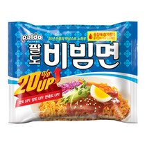 팔도 비빔면 156g x 20 라면사리 레시피 전문 라멘 생 / 대용량 대량 박스 캠핑 간편식 집밥메뉴 비빔면 음, 20개