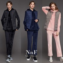 (X)[Now and Forever] NnF 19FW 여성 벨벳 기모 본딩 트레이닝 3종 세트 (패딩베스트+벨벳후드티+벨벳팬츠)