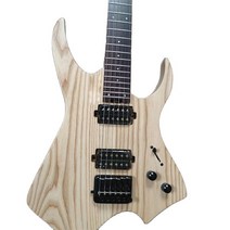 휴대용기타연습기 여행 헤드리스 일렉트릭 화이트 왁스 우드 바디 메이플 5 피스 넥