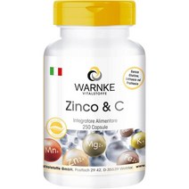 Warnke vital substances 아연 비타미나 C- 비타미나 C 300mg- 아연 5mg -250 캡슐 | Warnke 생명 물질, 2개