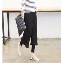프린세스걸 걸스 스타일 블랙 플리츠 밴딩 큐롯팬츠 + 레깅스세트