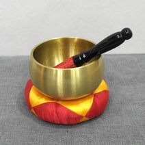 황동 좌종 10cm - 방석포함 싱잉볼 명상종 요가종 수행용품 힐링테라피 릴렉스종, 단품