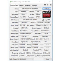 MLLSE 그래픽 카드 AMD RX 580 8GB 용 GDDR5 256Bit PCI Express 30 × 16 Radeon GPU 컴퓨터 마이닝 ETH h, 한개옵션0