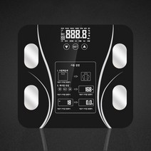 스마트 정밀한 체중계 몸무게 측정 스마트 저울 심플 디지털 인바디 신체 데이터측정, BK8888(블랙)