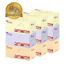 미용티슈 천연펄프 포그니각티슈 250매(2겹)9개 무형광휴지