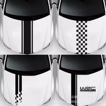 카르쉐 미니쿠퍼 꾸미기 튜닝 스티커 컨트리맨 클럽맨 컨버터블 악세사리 차량용시트지, A타입 본넷시트지, 블랙