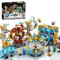 BUBA 레고 아이언맨 호환 블록 피규어 아이언맨 슈퍼히어로 조립식 벽돌, 76028