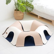 가또페로 지그재그 삼각터널 캣터널 숨숨 고양이 터널 펠트 놀이터, 2pcs, 믹스