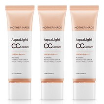 마더메이드 아쿠아라이트 CC크림 SPF50+ PA+++ 내추럴베이지(21호~23호) 미백 주름개선 기능성 씨씨크림, 내추럴베이지 (21호~23호), 3개