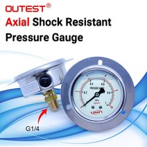 유압 압력 측정 OUTEST 축 방향 스텐 공기 물 유압 압력 G 14 17 측정, 09 0-4Mpa